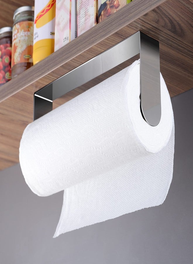 ZUNTO Adhesive Paper Towel Holder, Under Cabinet Paper Towel Rack for Kitchen - Great Space Saver, SUS 304 Stainless Steel (Polished) - Image 4